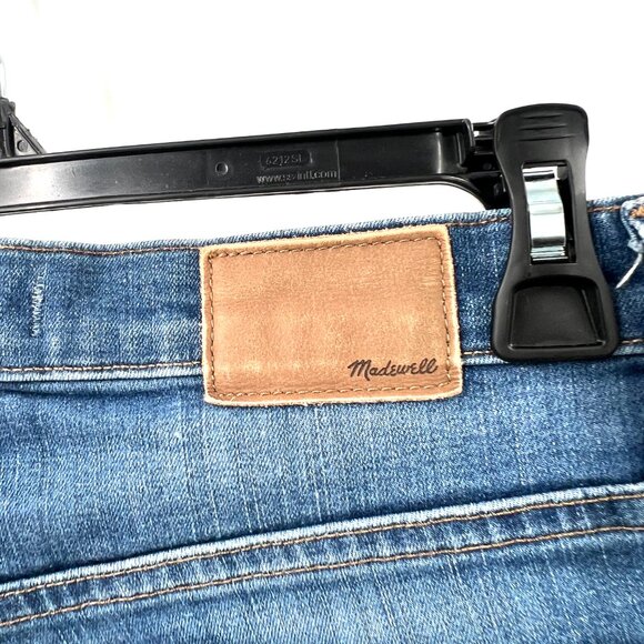 Madewell 10" High-Rise Skinny Jeans Chewed-Hem Edition exposed button fly 29 - Picture 9 of 16